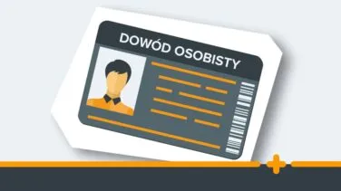 Ilustracja graficzna polskiego dowodu osobistego z uproszczonymi danymi i zdjęciem